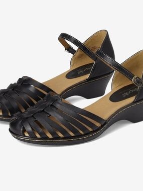 Strappy Low Wedge Sandals Extra Wide Width